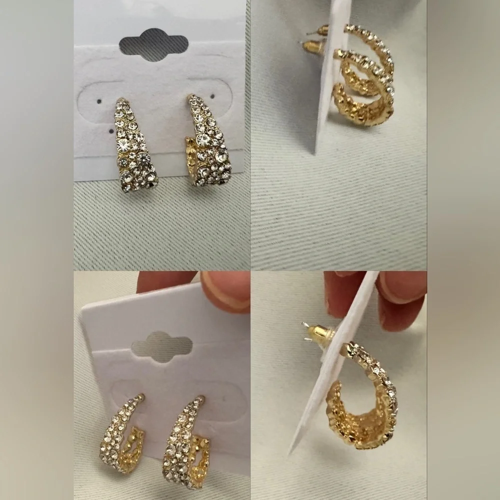 Studded Gold earrings